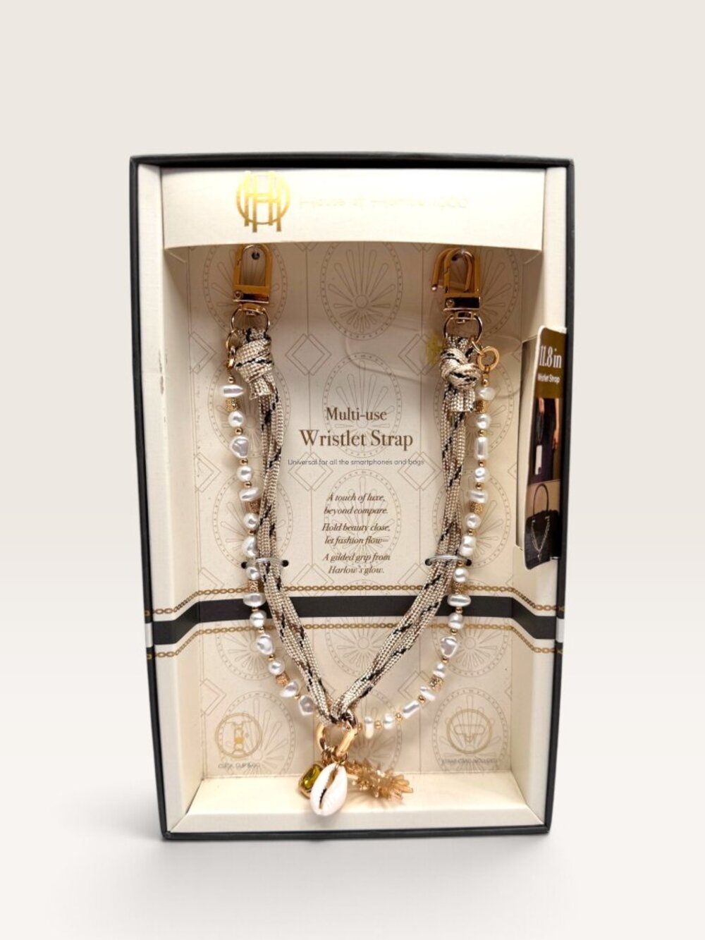 House of Harlow 1960 Multiuse Wristlet Phone Strap Bag Charm New